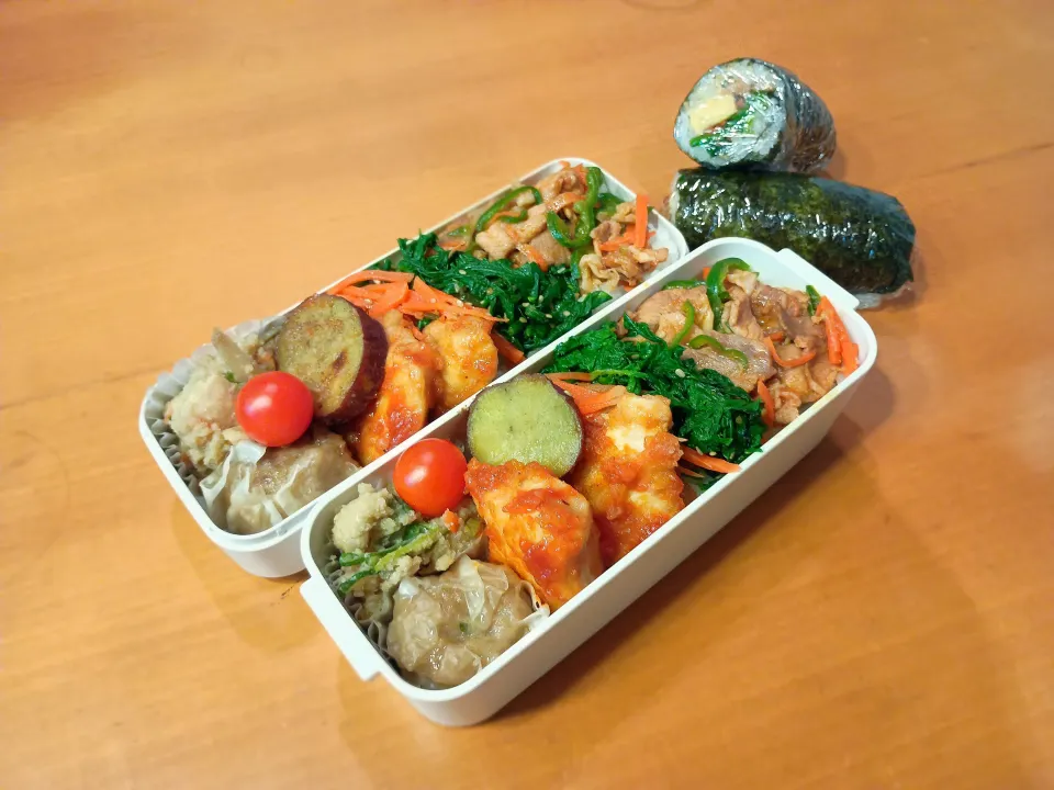 次男弁当&海苔巻|tamagomagomagoさん