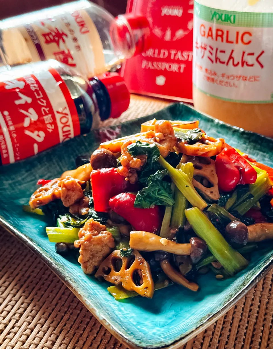 🇨🇳ターツァイと鶏肉の中華黒酢炒め🇨🇳|にゃんぺこさん