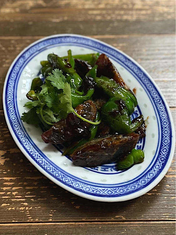 ピータンピーマンの黒酢ソース|七海さん