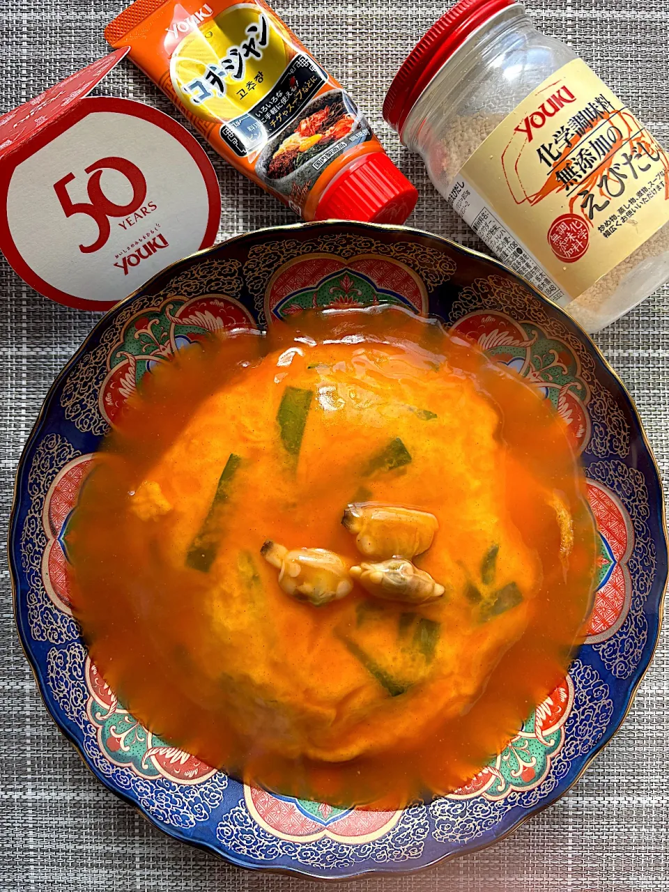 ニラたま丼　えびだしコチジャンあんかけ|栃倉 直人さん