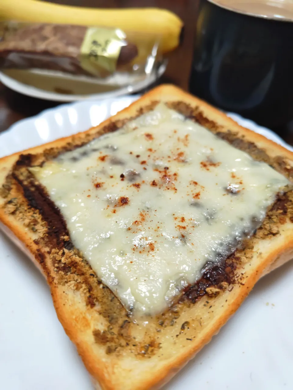シナモン風味のきな粉チーズトースト|macchinaさん