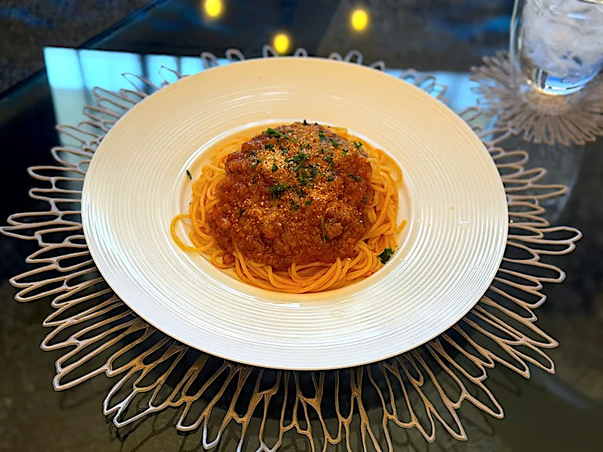 休日のあさごはんは、ミートスパゲティ🍝|yokoさん