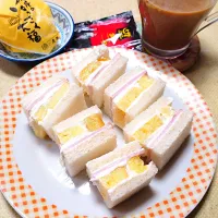 ハムとパイナップルのKiriサンド|うたかた。さん