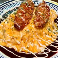 Soft, Fluffy & Savory Omurice w/ Beef Demi-glace Sauce Topped w/ Deep Fried Oysters 🥚🍚🍳🦪🤤|An'leeさん