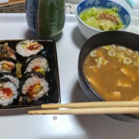 3/4（水）夕食。海苔巻き。|へいちゃんさん
