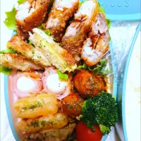 昨日のお弁当.白身魚のフライ弁当🍱|みみさん