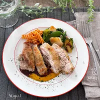 チキンの塩糀ソテー　バーベキューandハニーマスタードソース|ゆーこどんさん