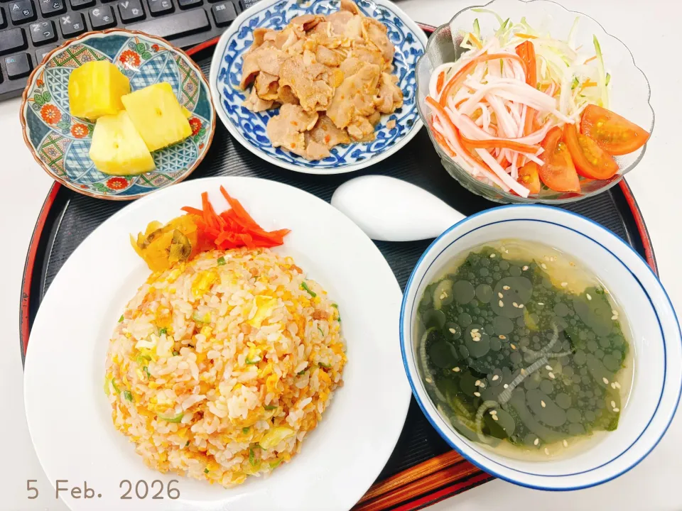 ⓜⓔⓝⓤ ピリ辛生姜焼きチャーハン🥢|Tsuu_chan‪ ·͜·♡‬さん