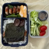 ハンバーグ梅ソース海苔弁当| ひぐっちさん