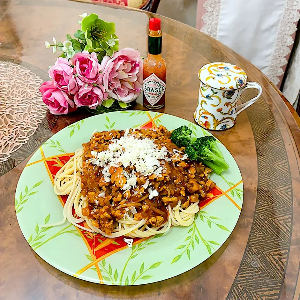ミートパスタ🍝|ショコラさん