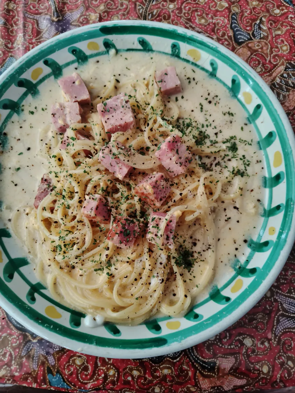 さっぱりカルボナーラ　ノンオイル&フライパン一つ|はやとさん