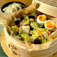 ベーコンと野菜のせいろ蒸し