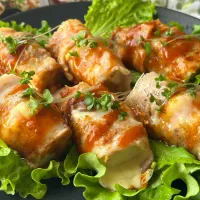 なんでも麻婆ソース de 厚揚げの肉巻き| まなまな♡さん