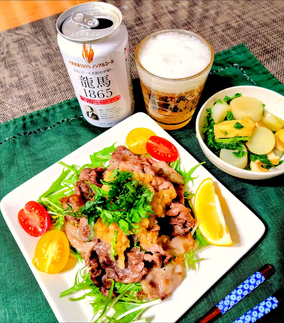 【主菜】黒毛和牛の焼きしゃぶ|シュビラさん