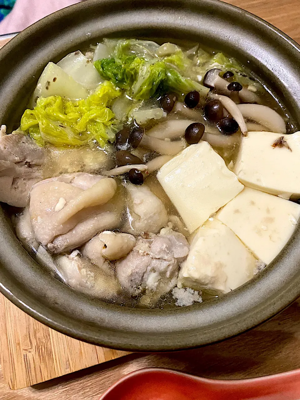 鶏と野菜の塩鍋|単身赴任のっちさん