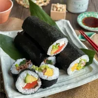 2026恵方巻き👹（焼肉菜の花・アボカドサーモン・カニかまサラダ）|ゆーこどんさん