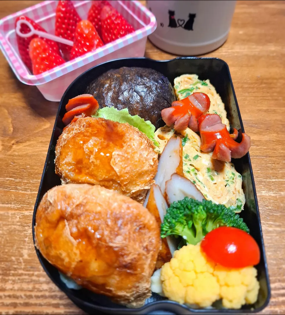 🐷油揚げメンチカツ弁当🐷|ゆきさんさん