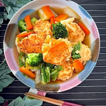 Snapdishの人気料理写真:cherry🍒さんの料理 鶏団子のとろとろ白菜あんかけでお誕生日おめでとうございます🎂🎉