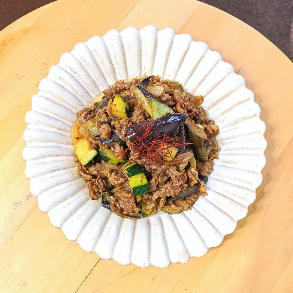 茄子と合い挽きミンチの豆鼓炒め|mi_neneco♪さん