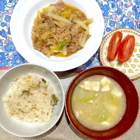 豚白菜あんかけと牡蠣の炊き込みご飯|おしゃべり献立さん