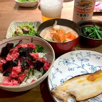 ねぎま丼・鮭粕汁| くり子さん