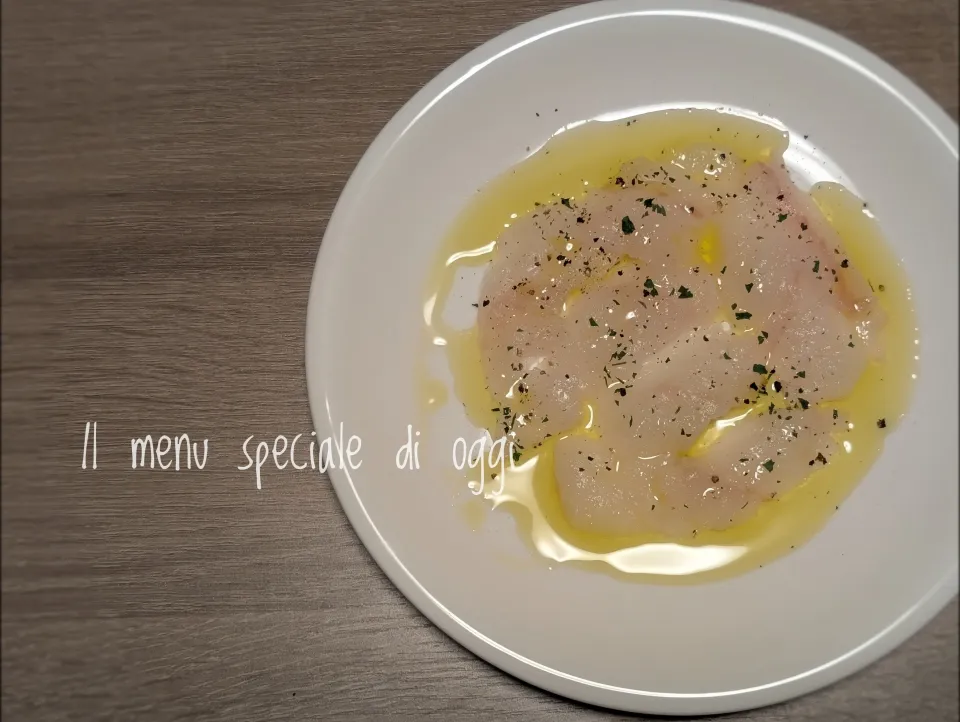 貰ったヒラメのカルパッチョ|かずさんさん