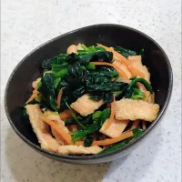 ほうれん草と油揚げのめんつゆ和え♡|GGGさん