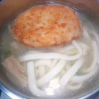 みぞれ仕立てのなめ茸と豚ひき肉入りとろみ付きコロッケうどん|darkbaronさん