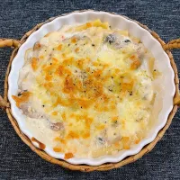 きのこと豚のマカロニグラタン