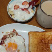 雪の朝のモーニング|shimarirsさん