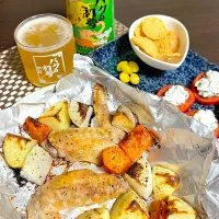 2/7晩酌：手羽先と根菜のグリル|ななみんさん