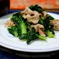 ターサイと豚肉の牡蠣しょうゆ炒め|かおるさん