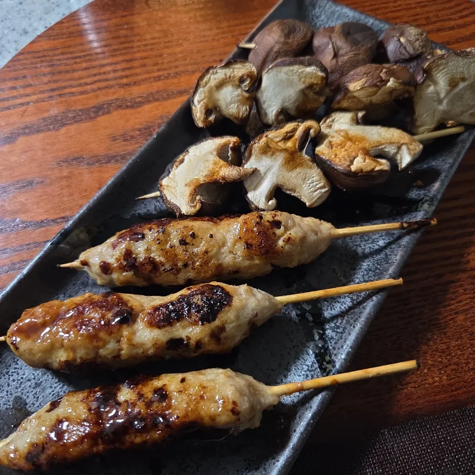 つくねと椎茸焼き|aoiさん