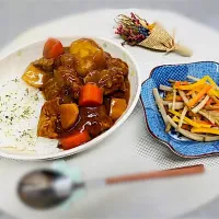 「ビーフカレー＆きんぴら」|バシュランさん