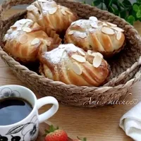 チョコwavyクリームパン☺️🍫