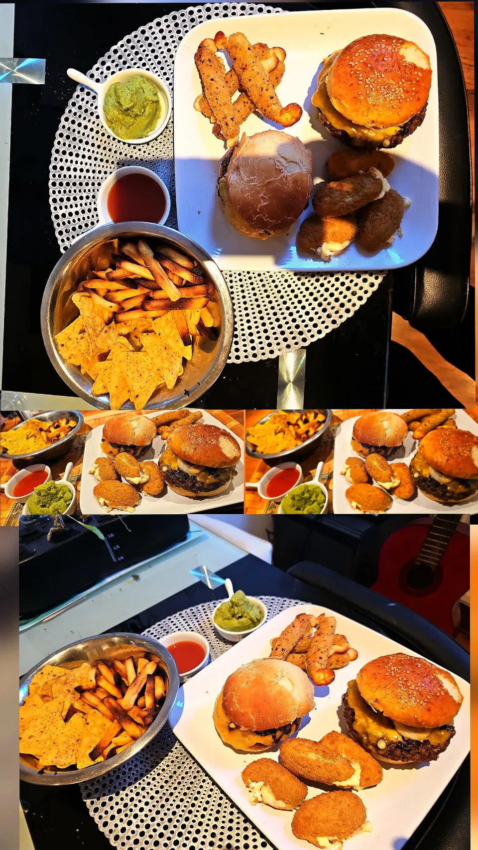 🇺🇲🇲🇽Cheese burger,bacon cheese burger,mozzarella stick,jalapeños nuggets, fries,tortillas chips and guacamole 🇲🇽🇺🇲|KWAII69さん