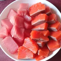 マグロとトロサーモンのお造り|ナナさん