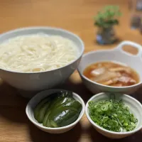 2/8の朝食　湯盛りうどんと糠漬け|yoneさん
