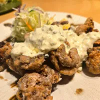 唐揚げタルタルソースかけ|しあるさん