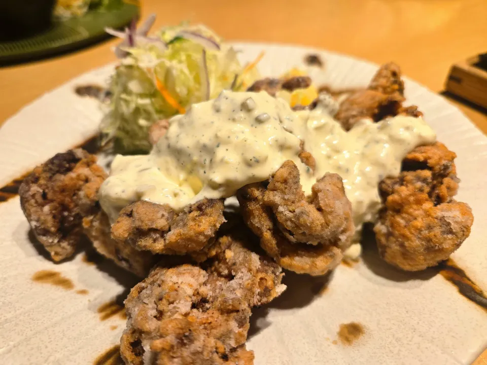 唐揚げタルタルソースかけ|しあるさん