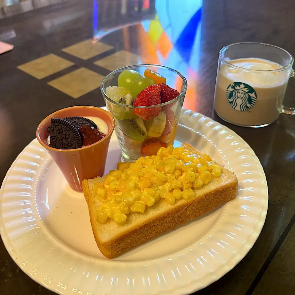 コーンマヨトースト|かっちゃん杉さん