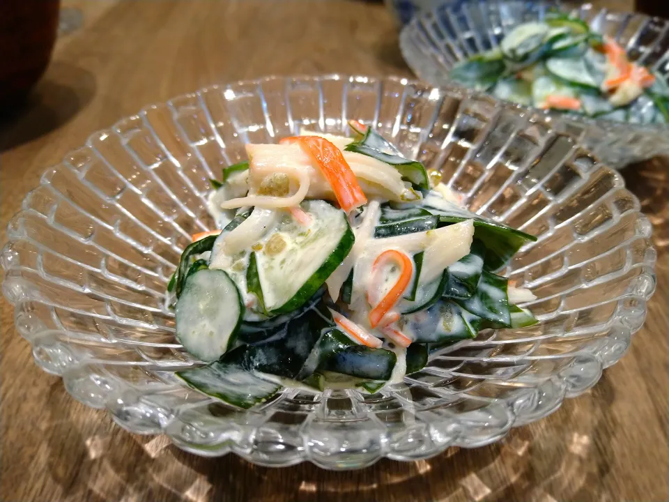 きゅうりとわかめ カニカマの柚子胡椒マヨ|古尾谷りかこさん