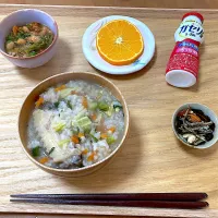 寒い朝は雑炊🥣| さくたえさん