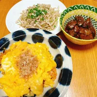 豚ひき肉、もやしのエスニック炒め
鶏レバー
オムライス|naoさん