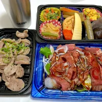 ローストビーフサラダ&砂ずりの塩だれ&煮物セット|なおさん