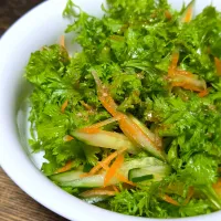 わさび菜のチョレギサラダ|ぱんだのままんさん