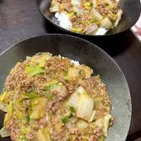 白菜のそぼろあんかけ丼| ハルさん