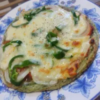 娘の朝ご飯✨中華餅のピザ🍕です✨|rikako♪。.:＊さん