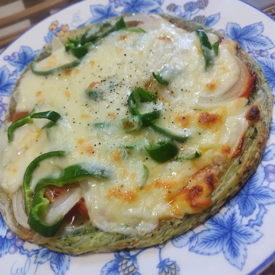 娘の朝ご飯✨中華餅のピザ🍕です✨|rikako♪。.:＊さん