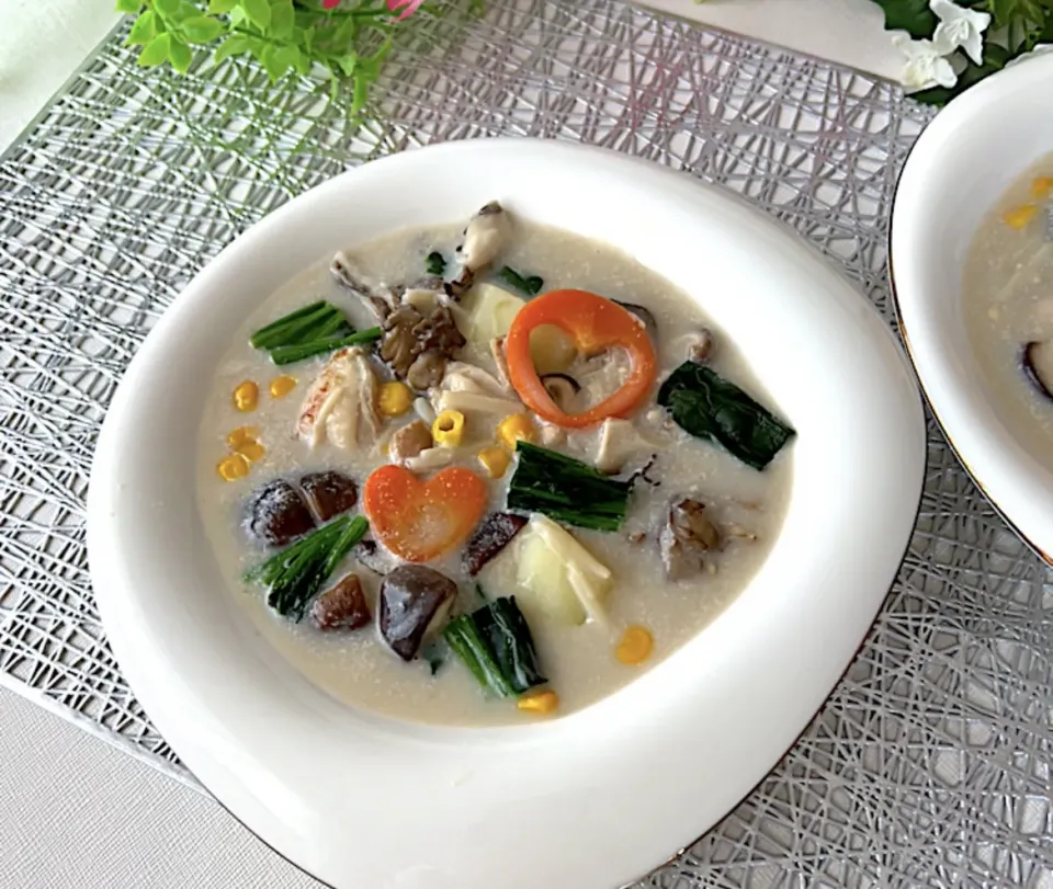 アーモンドミルクできのこたっぷりシチュー|akkiyさん